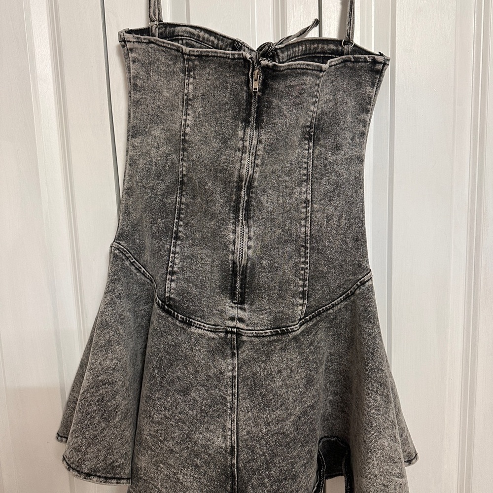 AKIRA Black and Gray Denim Corset - Picture 5 of 9